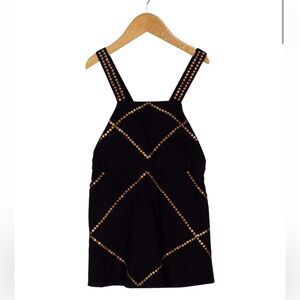 4 Year Velveteen Sequin Sleeveless Navy Blue Overall Dress